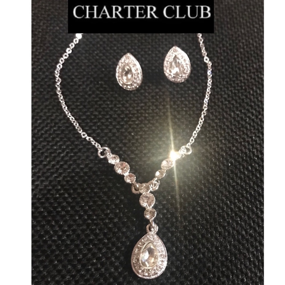 Charter Club Necklace & Earrings Set NWT